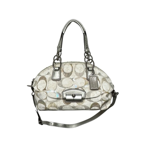 Coach Kristin Signature Dome Sequin Satchel Shoulder Bag #19338